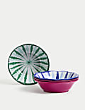 Βαθιά πιάτα για πικνίκ Ikat Brights, σετ των 4