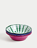 Βαθιά πιάτα για πικνίκ Ikat Brights, σετ των 4