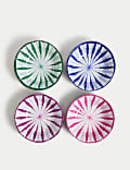 Set of 4 Ikat Brights Picnic Pasta Bowls