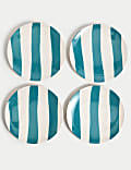 Set of 4 Summer Resort Picnic Dinner Plates