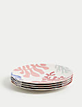 Set of 4 Summer Resort Picnic Side Plates