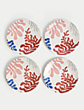 Set of 4 Summer Resort Picnic Side Plates