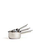 Batterie de 3 casseroles en acier inoxydable
