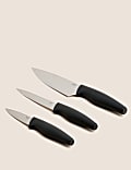 Set of 3 Soft Grip Knives