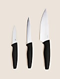 Set of 3 Soft Grip Knives