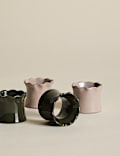 Set of 4 Ceramic Napkin Rings