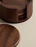 Set of 4 Wooden Round Coasters