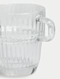 Ribbed Glass Cappuccino Cup