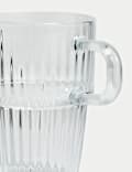 Ribbed Glass Latte Cup