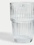Ribbed Glass Latte Cup
