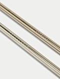 Set of 6 Reusable Stainless Steel Straws