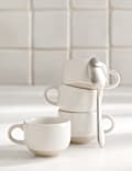 Set of 4 Speckle Ceramic Espresso Mugs