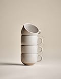 Set of 4 Speckle Ceramic Espresso Mugs