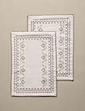 Set of 2 Pure Cotton Christmas Cosy Placemats
