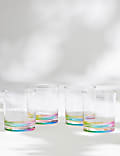 Set of 4 Rainbow Picnic Tumblers