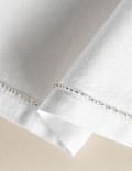 Lot de 4 serviettes de table 100 % coton à bordure ornée de perles