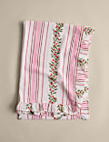 Cotton with Linen Festive Retro Striped Tablecloth
