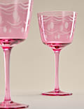 Set of 2 Retro Wine Glasses