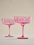 Set of 2 Retro Coupe Glasses