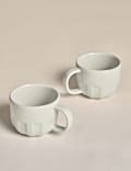 Set of 2 Textured Espresso Cups