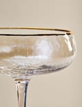 Set of 2 Hammered Lustre Coupe Glasses