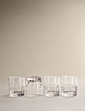 Lot de 4 verres droits texturés
