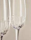 Set of 4 Textured Champagne Flutes