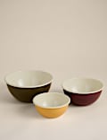 Set of 3 Enamel Nest of Mixing Bowls