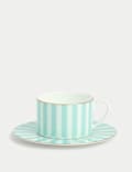 Bone China Striped Cup & Saucer