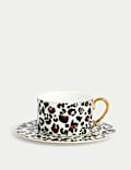 Bone China Leopard Print Cup & Saucer