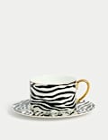 Bone China Zebra Cup & Saucer