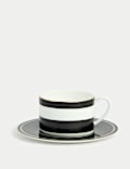 Bone China Striped Cup & Saucer