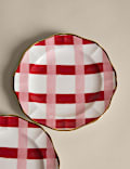 2pk Scallop Check Side Plate