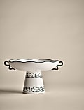 Hand Painted Footed Serving Bowl