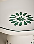 Hand Painted Footed Serving Bowl