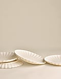 Set of 4 Scalloped Dinner Plates