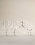 Set of 4 Soda Optic Wine Glasses