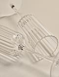 Set of 4 Ribbed Picnic Champagne Flutes