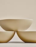 Set of 4 Linen Reactive Picnic Cereal Bowls