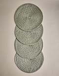 Lot de 4 sets de table tissés ronds
