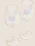 Set of 2 Lustre White Wine Glasses