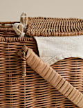 Wicker Picnic Hamper with Wine Holder