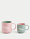 Set of 2 Mummy & Mini Slogan Mugs