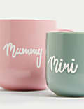 Set of 2 Mummy & Mini Slogan Mugs