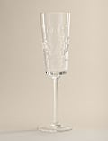 Set of 2 Embossed Floral Champagne Flutes