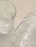 Set of 2 Embossed Floral Tumblers