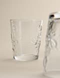 Set of 2 Embossed Floral Tumblers