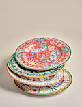 Set of 4 Boho Picnic Dinner Plates