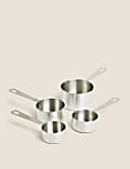 Set of 4 Stainless Steel Measuring Cups