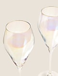 Lot de 2 verres à Prosecco, effet brillant